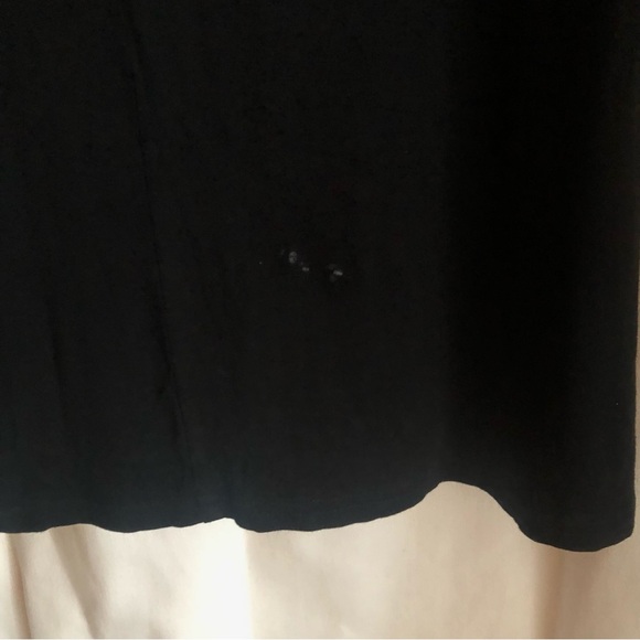 Garnet Hill knit Trapeze stretch swing dress Black size L large 3/4 sleeves - Picture 6 of 6